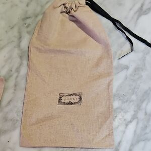 Gucci Tan Drawstring Pouch 17" X 8"